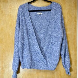 Urban Outfitters Silence & Noise periwinkle blue oversized wrap layering sweater